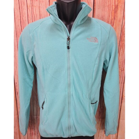 The North Face Womens Full-Zip Fleece Jacket Small Teal - Picture 1 of 8